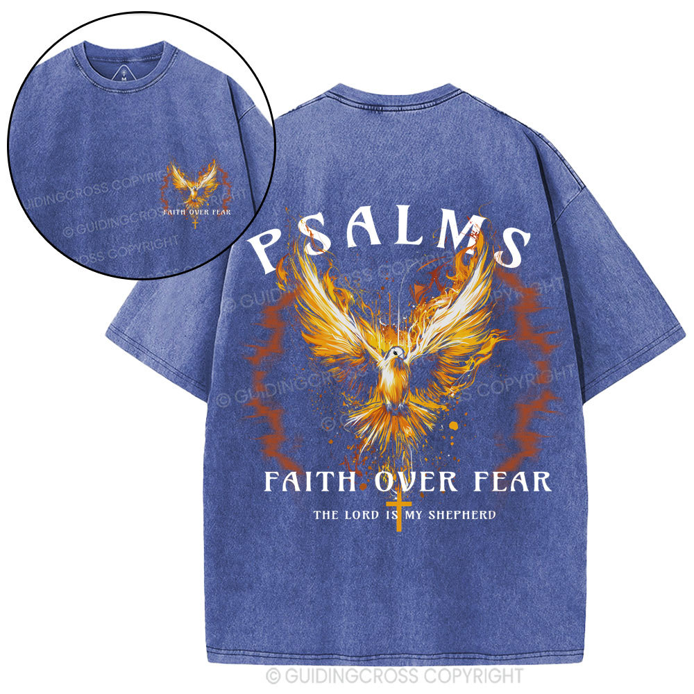 Faith Over Fear Christian Washed T-Shirt