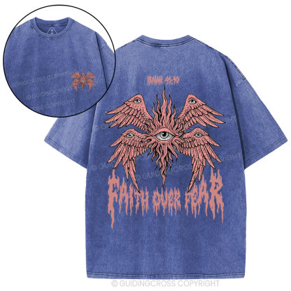 Faith Over Fear Christian Washed T-Shirt