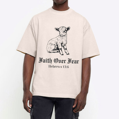 Faith Over Fear Christian Washed T-Shirt