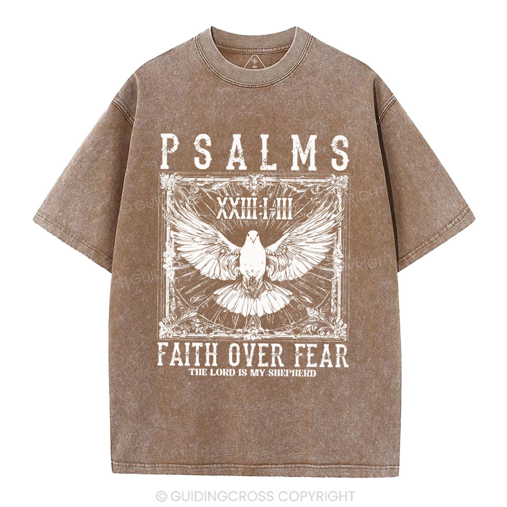 Faith Over Fear Christian Washed T-Shirt