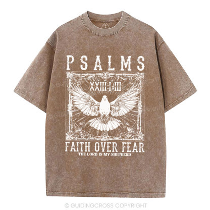 Faith Over Fear Christian Washed T-Shirt