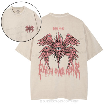 Faith Over Fear Christian Washed T-Shirt