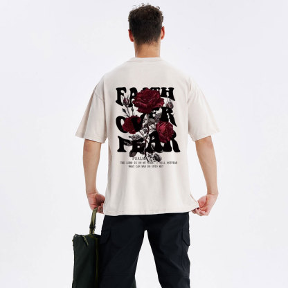 Faith Over Fear Christian Washed T-Shirt