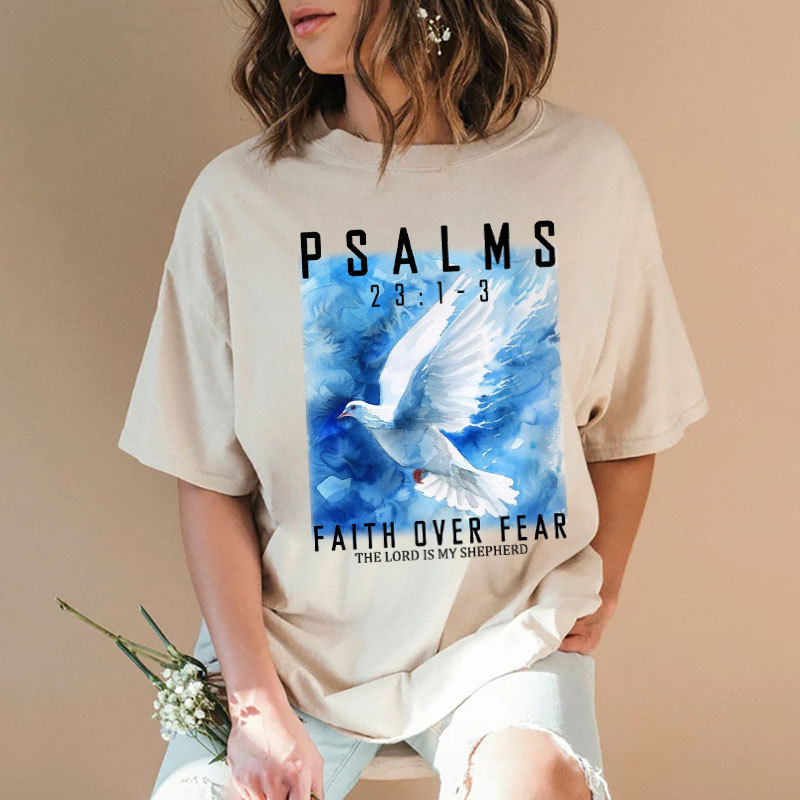 Faith Over Fear Christian Washed T-shirt