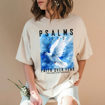 Faith Over Fear Christian Washed T-shirt