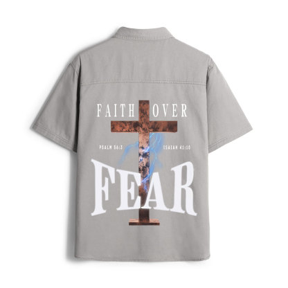 Faith Over Fear Christian Work Shirt