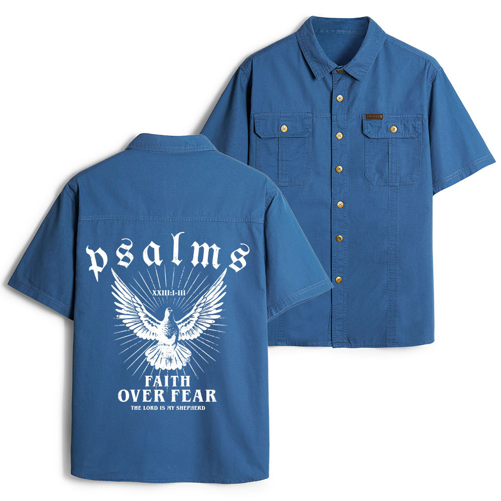 Faith Over Fear Christian Work Shirt 