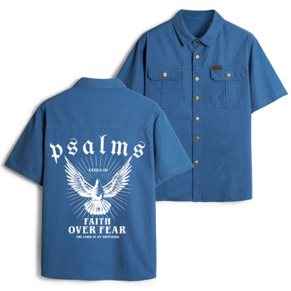 Faith Over Fear Christian Work Shirt 