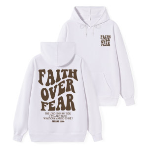 Image of Faith Over Fear Classic Christian Hoodie