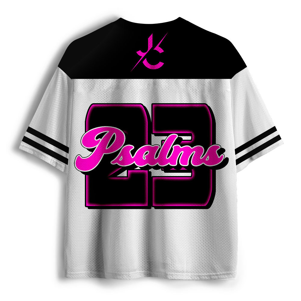 Faith Over Fear Cross Christian White Mesh Jersey