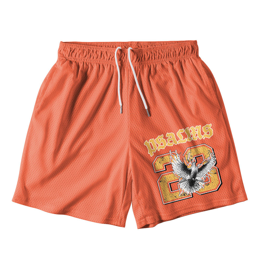 Faith Over Fear Dove Christian Mesh Shorts