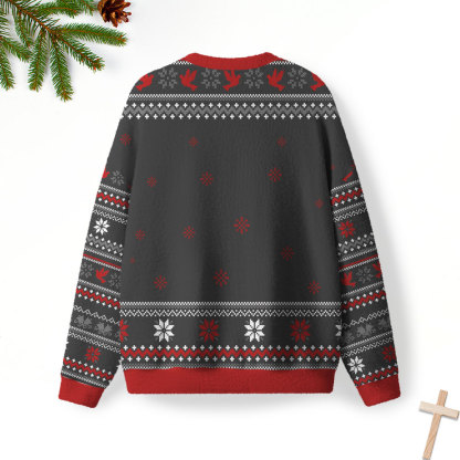 Faith Over Fear Furry Christian Lightweight Sweater