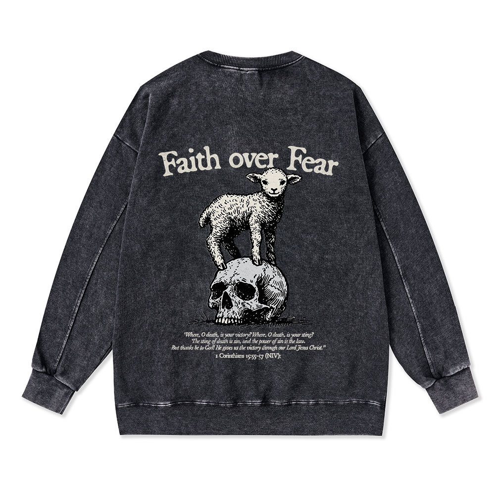 The Stone Was Rolled Away Christian Washed Sweatshirt Sale - GuidingCross