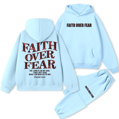 Faith Over Fear Premium Fleece Hoodie Set