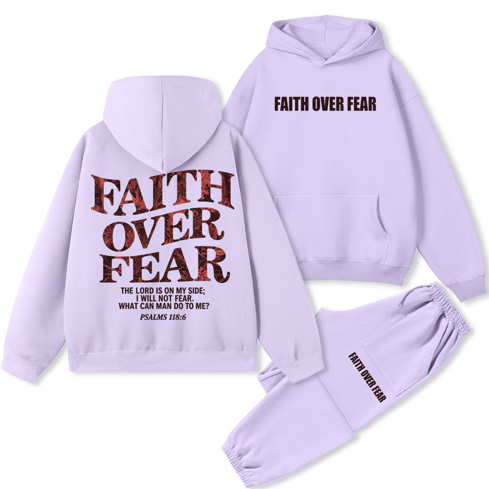 Faith Over Fear Premium Fleece Hoodie Set