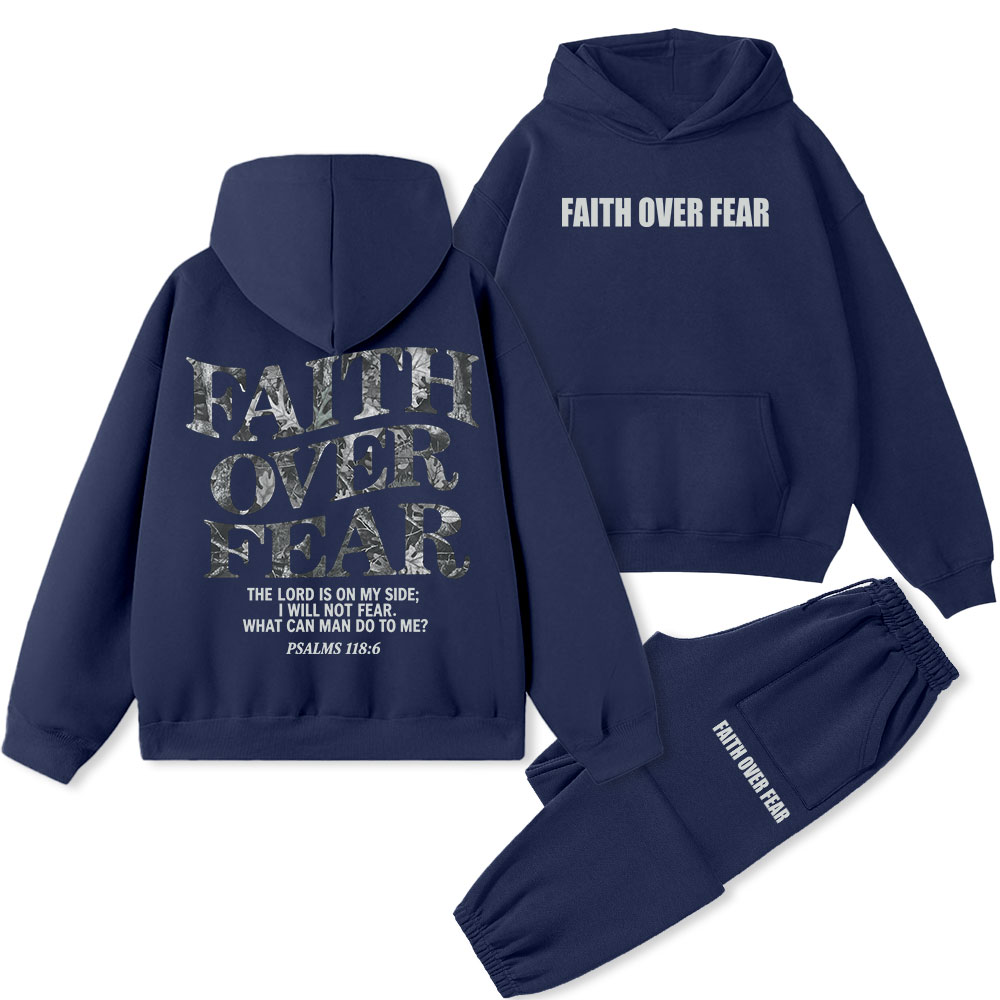 Faith Over Fear Premium Fleece Hoodie Set