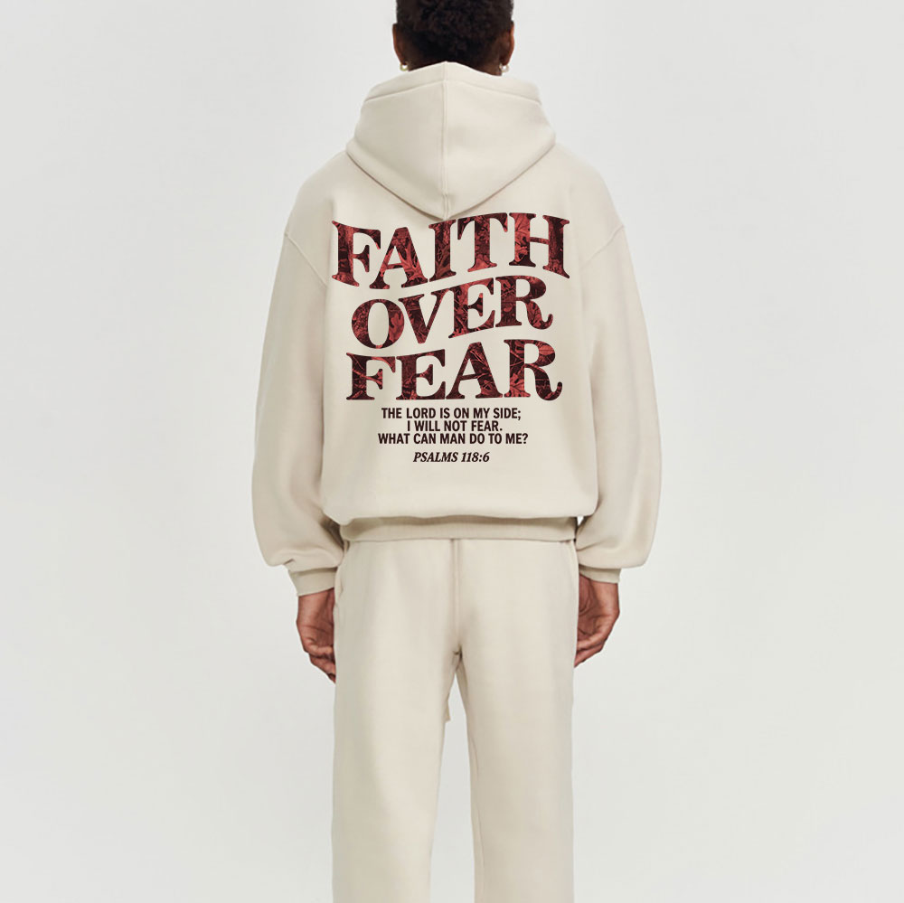 Faith Over Fear Premium Fleece Hoodie Set