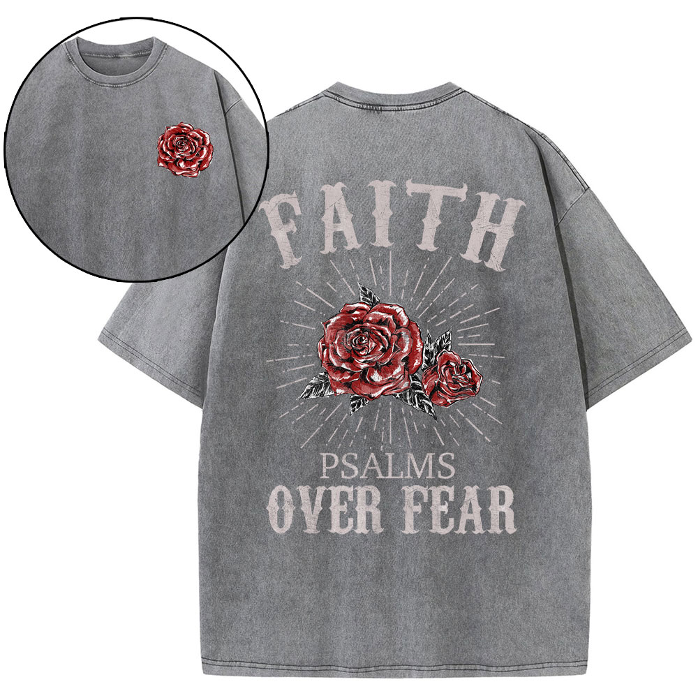 Faith Over Fear Retro T Shirt Faith Over Fear Retro T Shirt