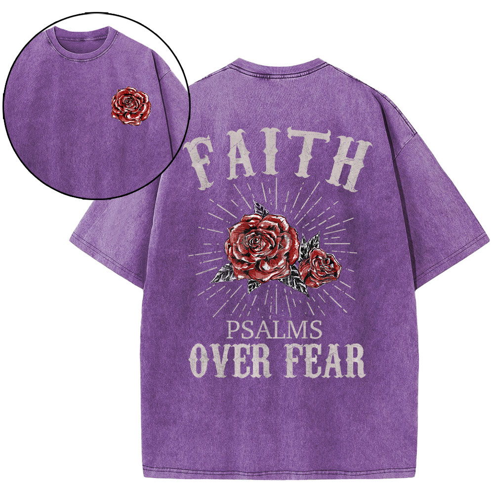 Faith Over Fear Retro T Shirt Faith Over Fear Retro T Shirt
