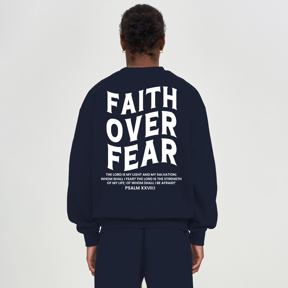 Faith Over Fear Unisex Christian Fleece Sweatshirt
