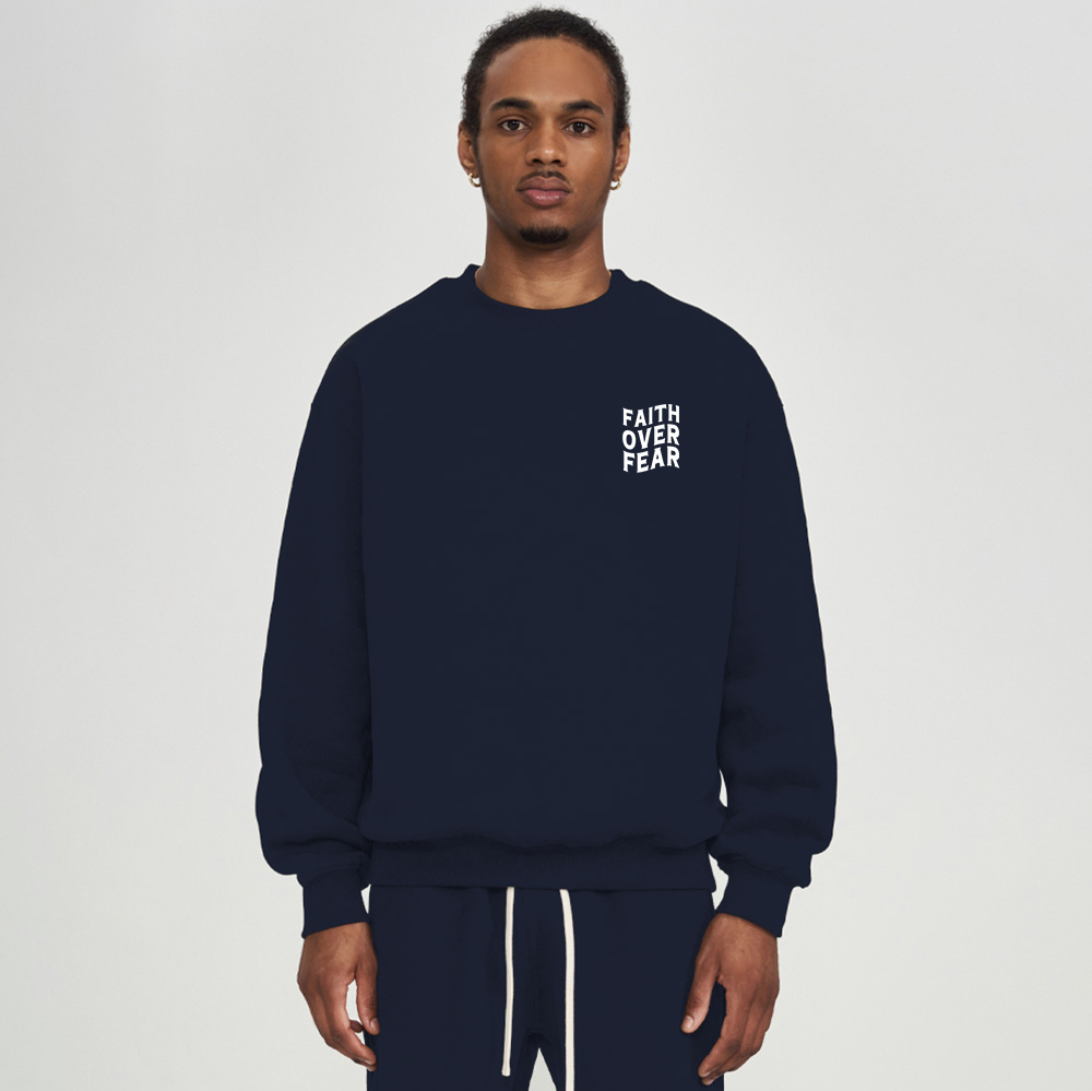 Faith Over Fear Unisex Christian Fleece Sweatshirt