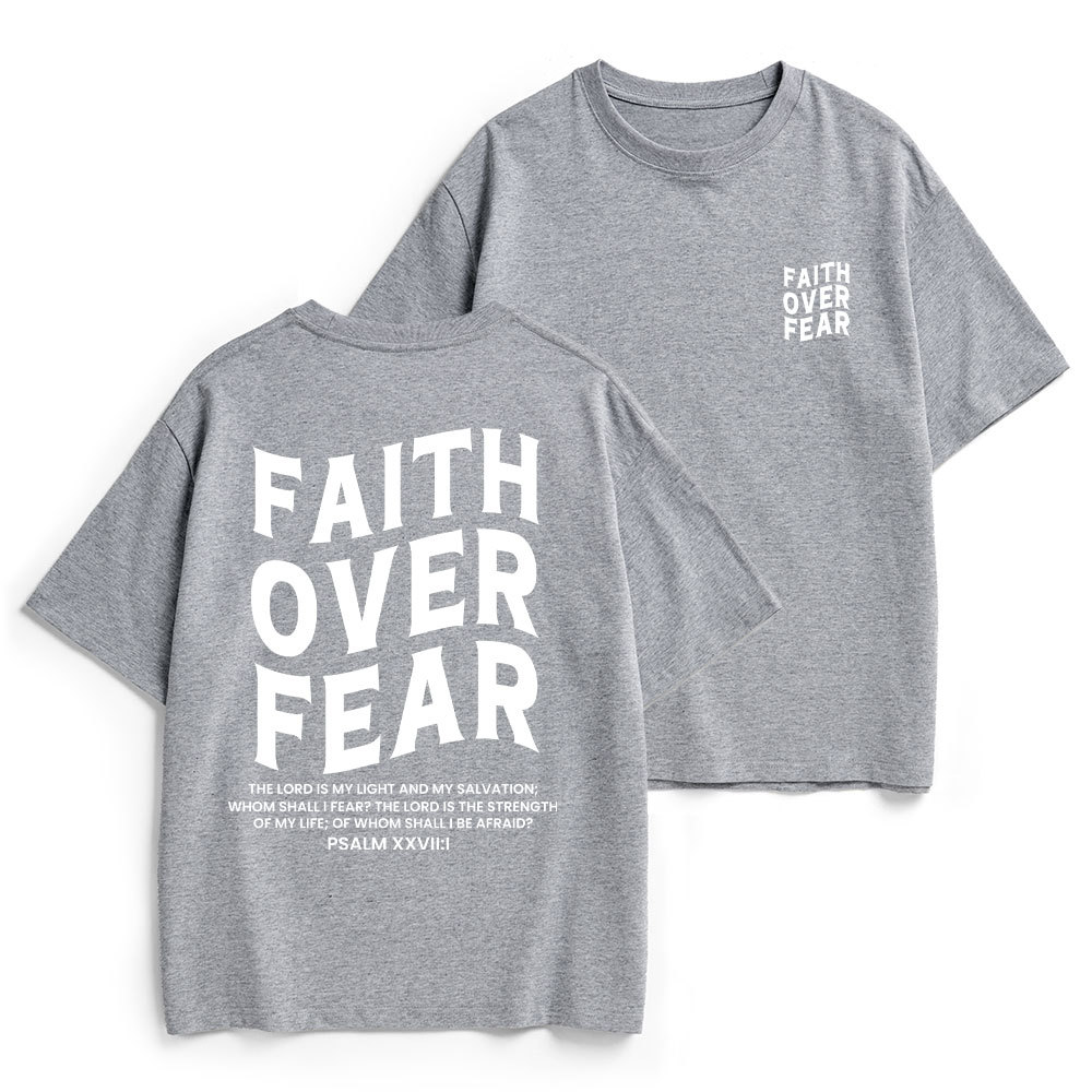 Faith Over Fear Unisex Christian Heavy Cotton T-Shirt