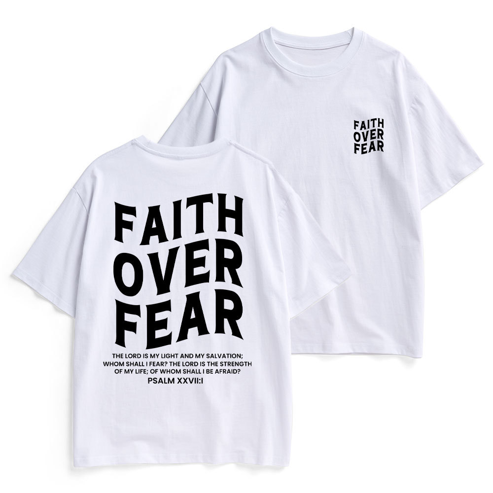 Faith Over Fear Unisex Christian Heavy Cotton T-Shirt