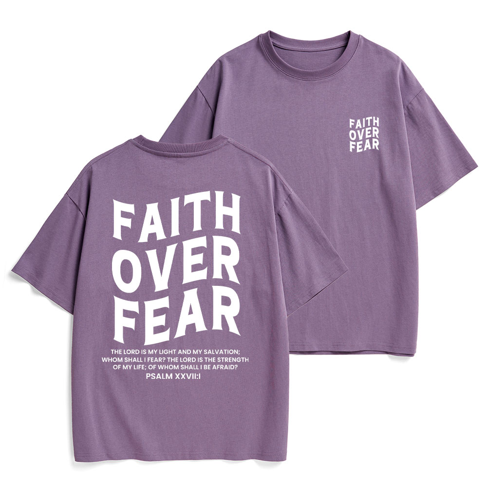 Faith Over Fear Unisex Christian Heavy Cotton T-Shirt