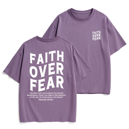 Faith Over Fear Unisex Christian Heavy Cotton T-Shirt