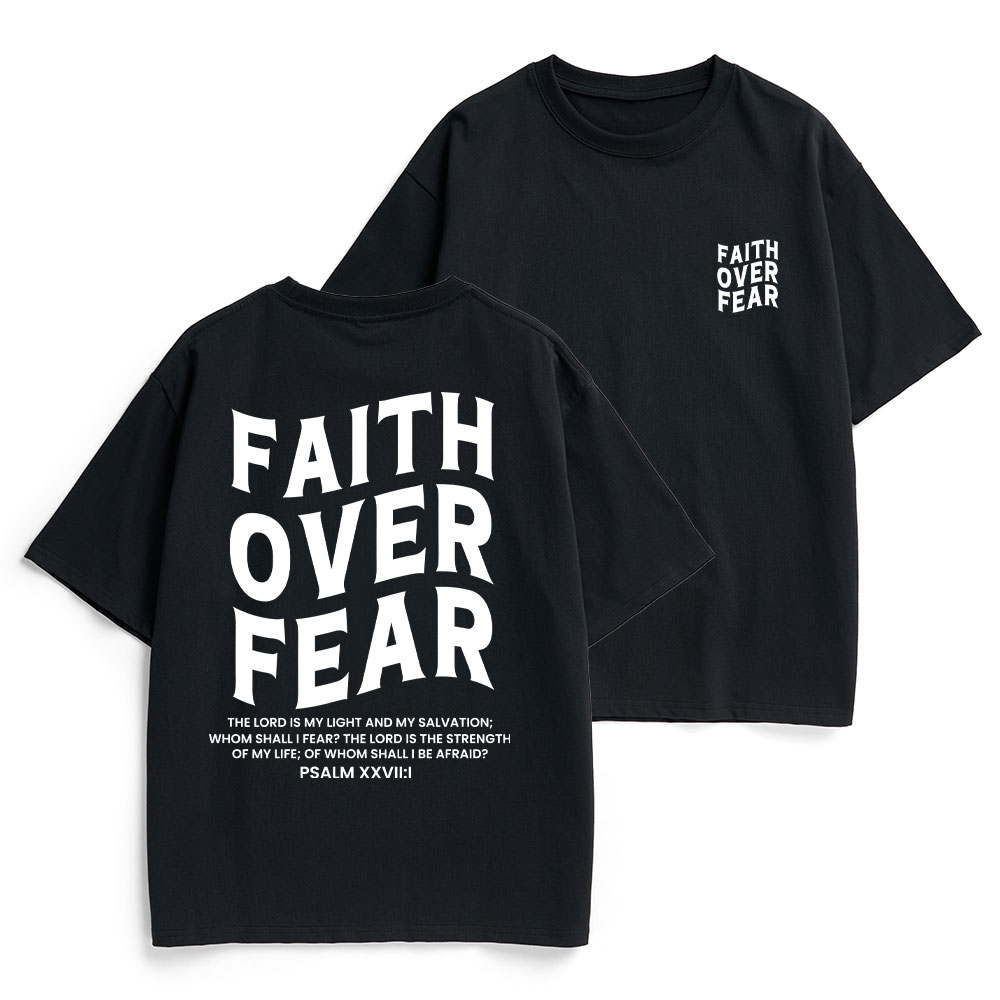 Faith Over Fear Unisex Christian Heavy Cotton T-Shirt