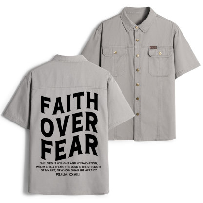 Faith Over Fear Unisex Christian Work Shirt