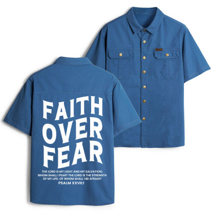 Faith Over Fear Unisex Christian Work Shirt