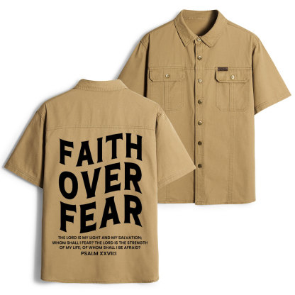 Faith Over Fear Unisex Christian Work Shirt