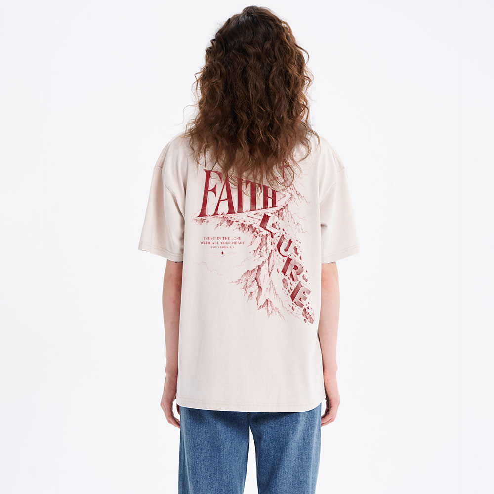 Faith Over Lure Christian Washed T-Shirt