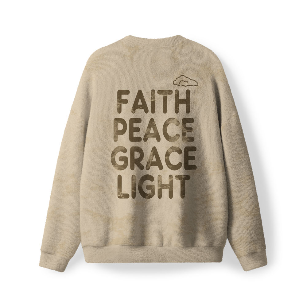 Faith Peace And Grace Christian Lightweight Sweater