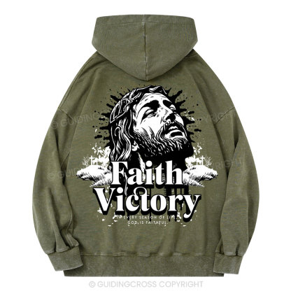 Faith Victory Christian Washed Hoodie
