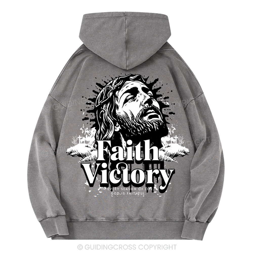 Faith Victory Christian Washed Hoodie