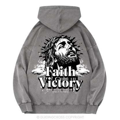 Faith Victory Christian Washed Hoodie