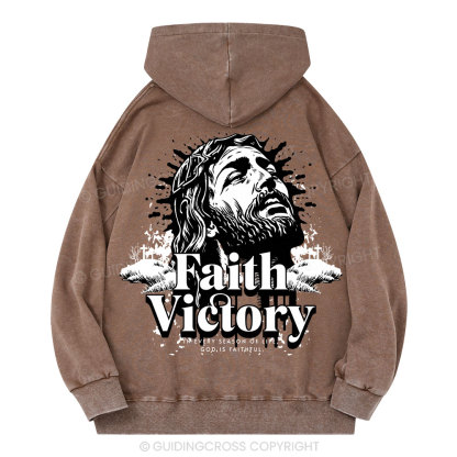 Faith Victory Christian Washed Hoodie