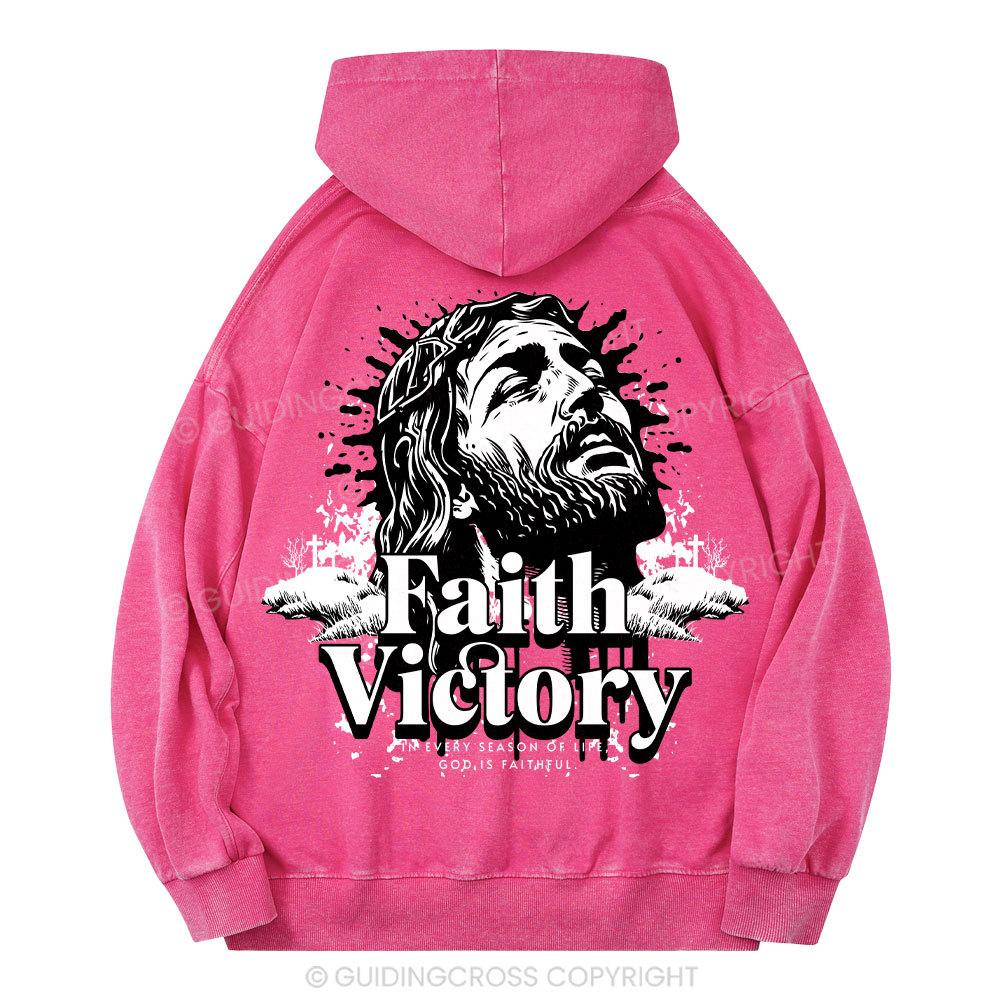 Faith Victory Christian Washed Hoodie