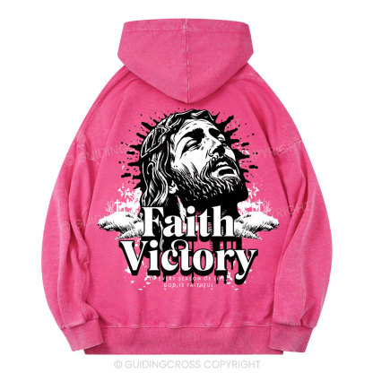 Faith Victory Christian Washed Hoodie