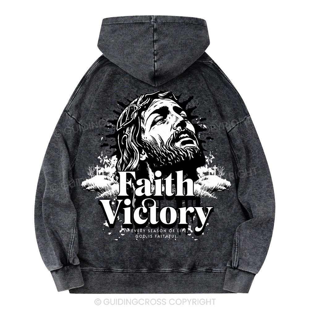Faith Victory Christian Washed Hoodie