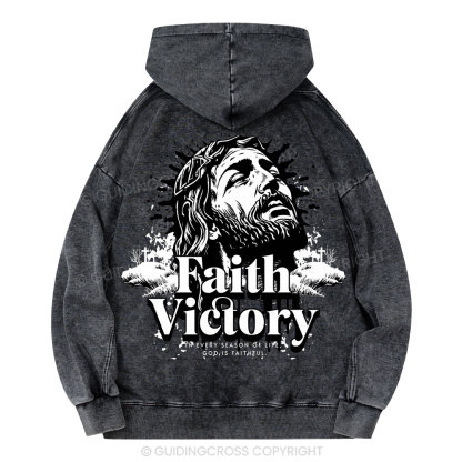 Faith Victory Christian Washed Hoodie
