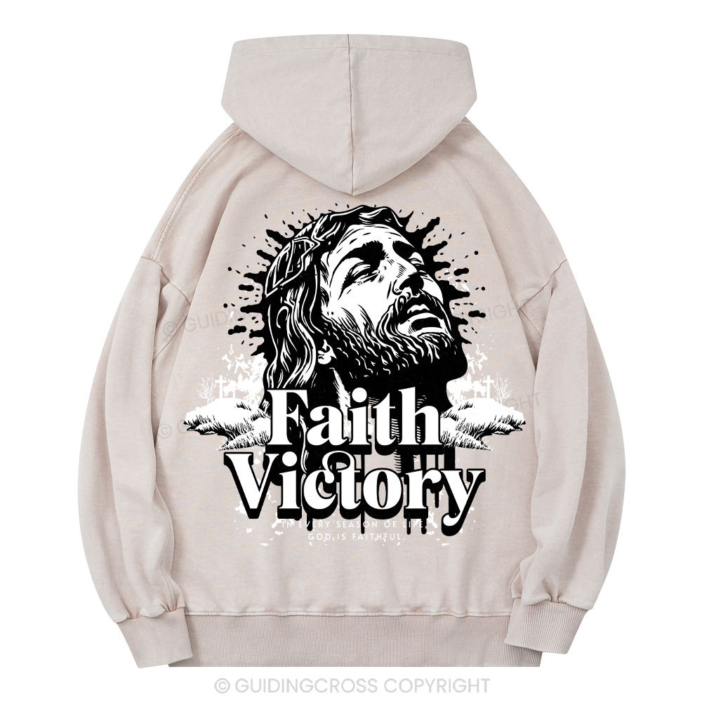 Faith Victory Christian Washed Hoodie