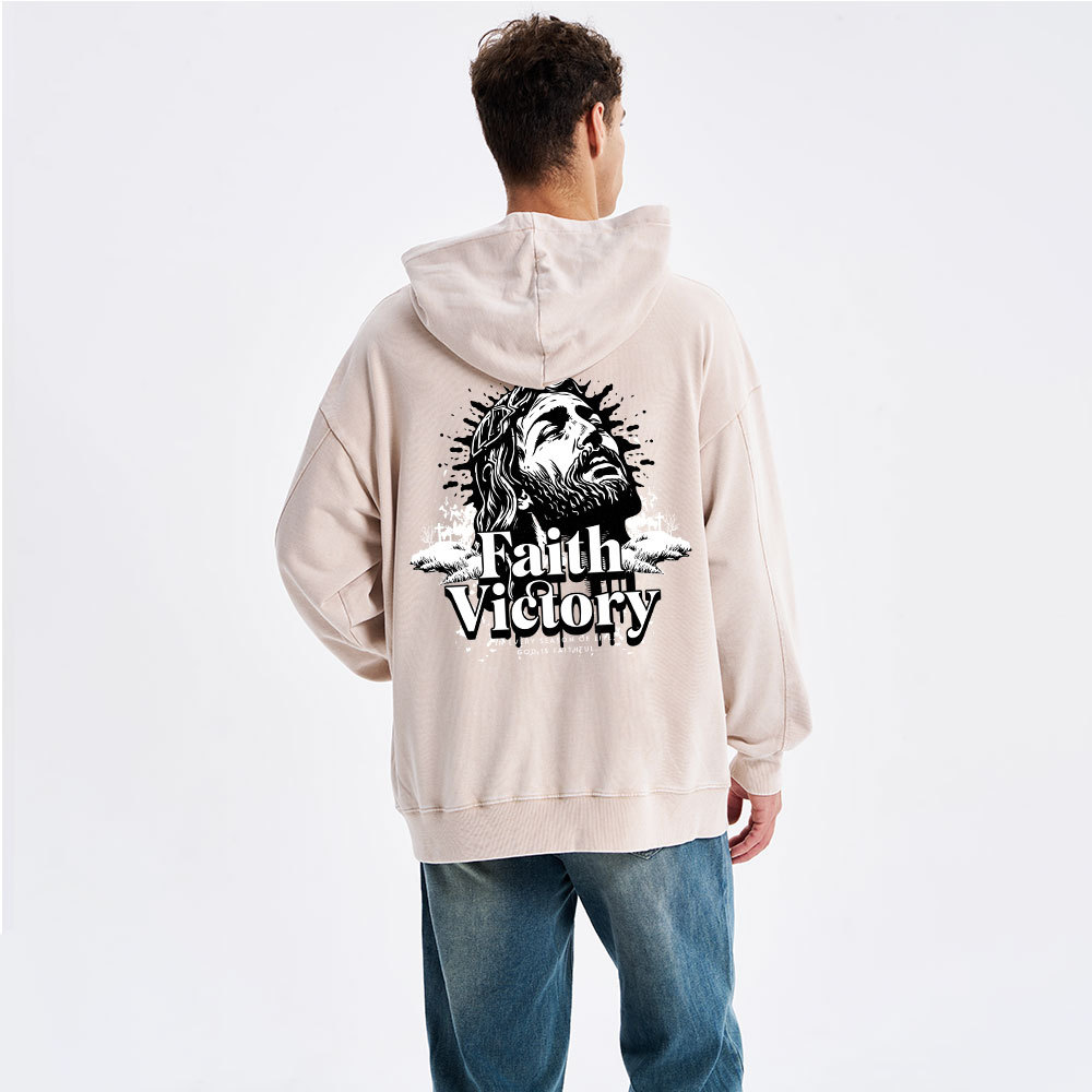 Faith Victory Christian Washed Hoodie