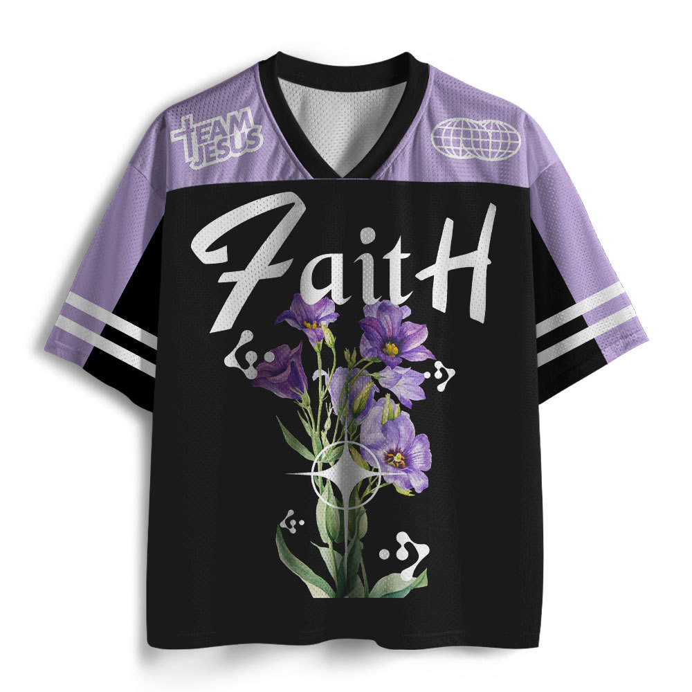 Faith With Flower Christian Mesh Jersey