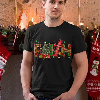 Faith With Gift Christian Christmas T-Shirt