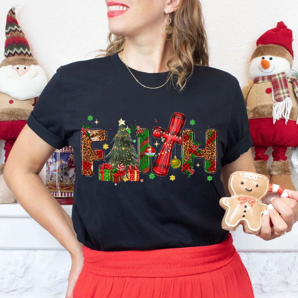 Faith With Gift Christian Christmas T-Shirt