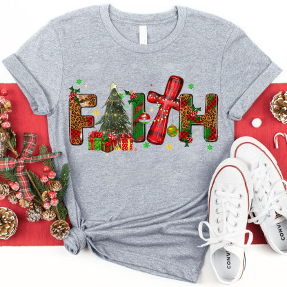 Faith With Gift Christian Christmas T-Shirt