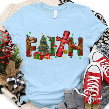 Faith With Gift Christian Christmas T-Shirt